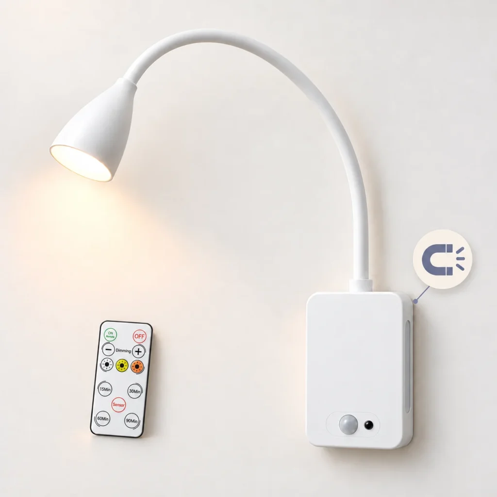 4000mAh Rechargeable Magnetic LED Reading Light Remote &