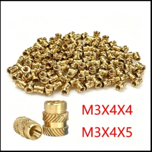 Brass Melt Insert Knurled Nut M3X4X4 M3X4X5 Thread