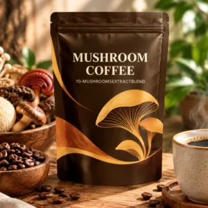 6.35 Oz Mushroom Coffee, Instant Coffee Blend Mushroom,