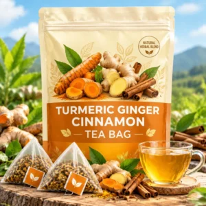 60 Count Turmeric Ginger Cinnamon Tea Bags, Aromatic
