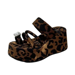 8cm Summer High Platform Women Sandals Wedge Heels