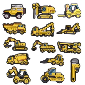 9/ Engineering Truck Excavator Car PVC Shoe Charms