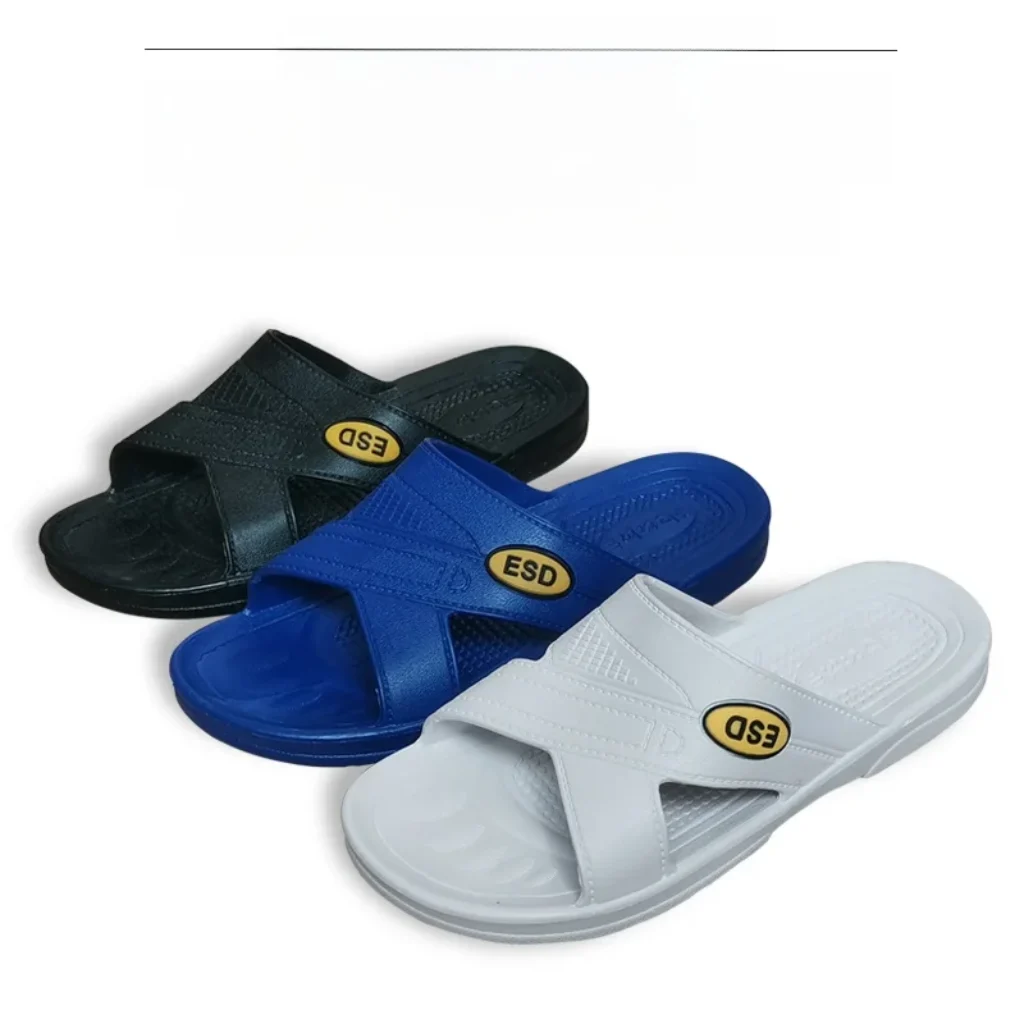 Anti-Static Thick Bottom Slippers Unisex Work Shoes Blue