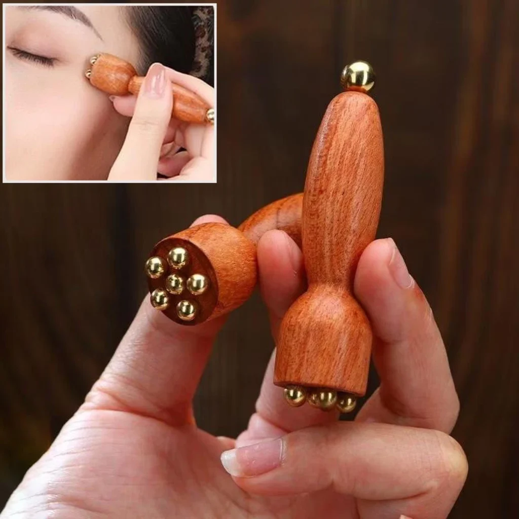 Brass Lotus Eye Massage Stick Facial Gua Sha