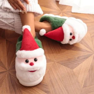 Christmas Santa Claus Slippers Warm Slip- House Shoes