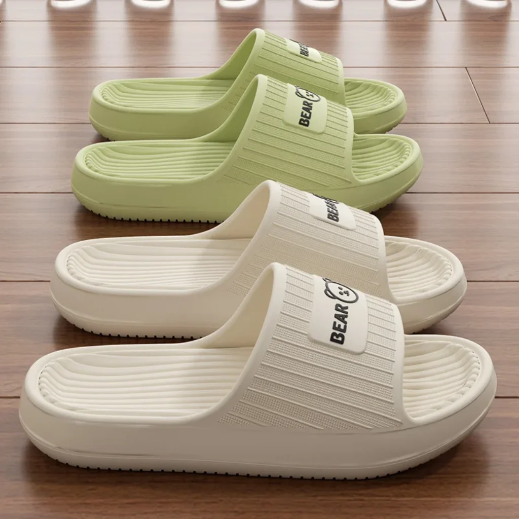 Cloud Soft Slippers Women Men Cute Bear Home