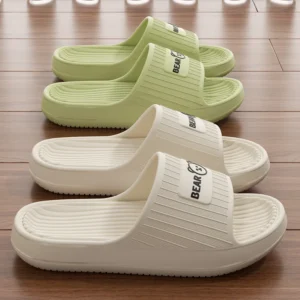 Cloud Soft Slippers Women Men Cute Bear Home