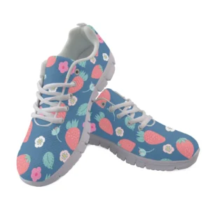 Coloranimal Strawberry Floral Comfortable Fitness Shoes Mens Athletic