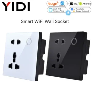 Customized Smart WiFi Wall Socket UK UN Tempered