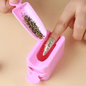 Double Layer Nail Glitter Powder Recycle Box Nail