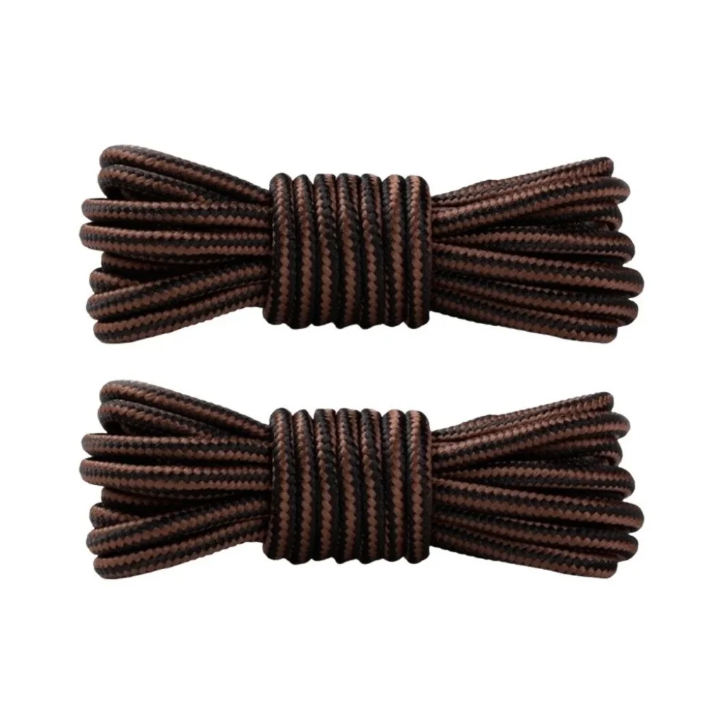 Durable Round Shoelaces Striped Heavy Duty Boots Laces