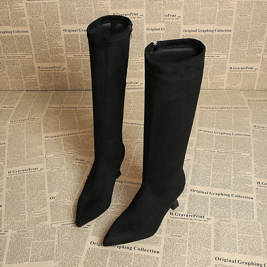 Elegant Women’s Long Boots 2025 Style Back Zipper