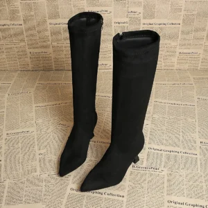 Elegant Women’s Long Boots 2025 Style Back Zipper