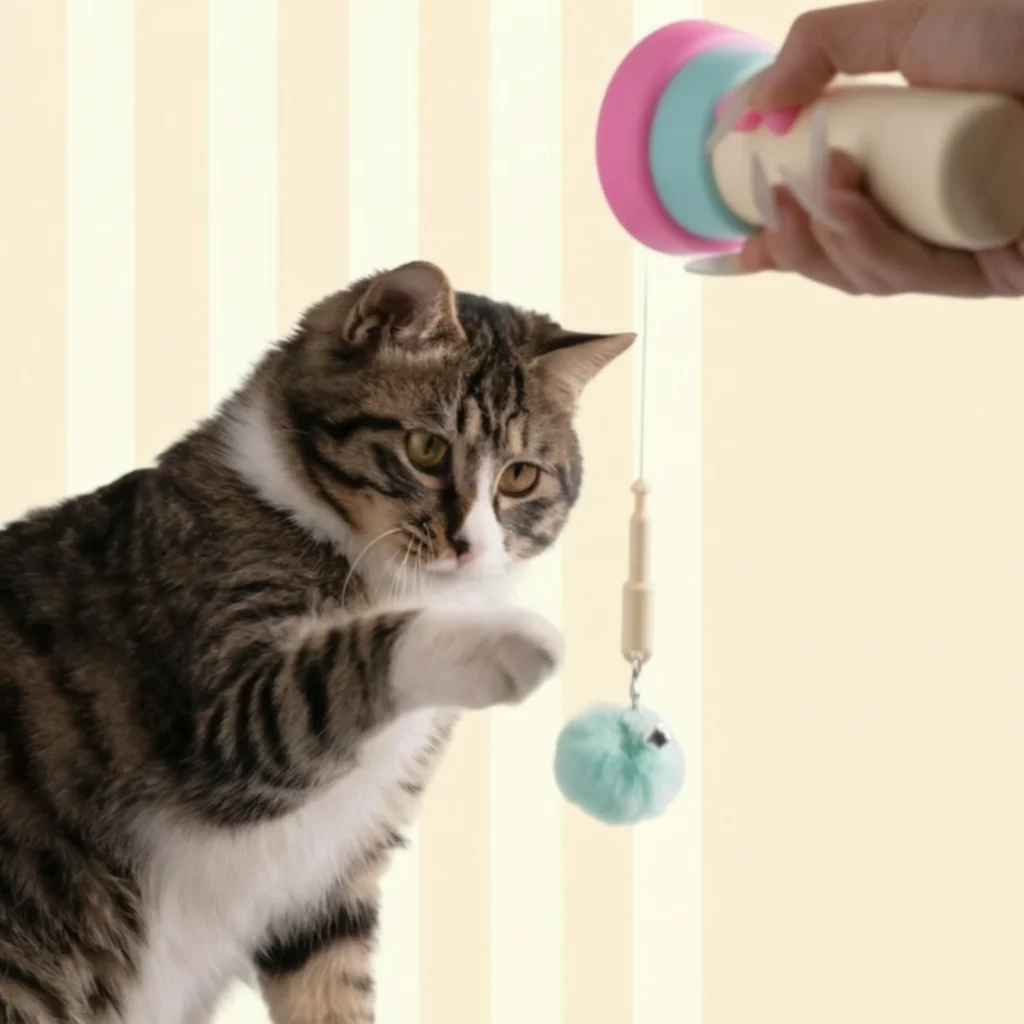 Handheld Cat Teaser Launcher Easy Operate Cat Teaser