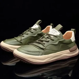 High Quality Sneakers Flat Genuine Leather Shoes Men