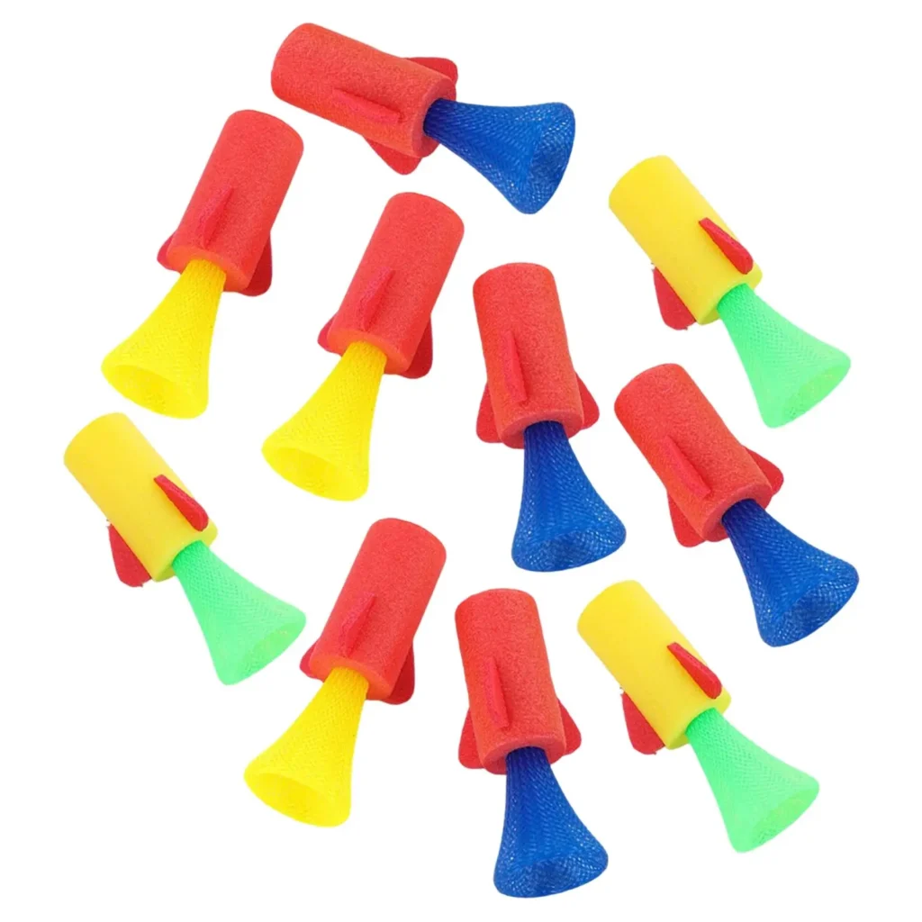 Kids Toys EVA Jumping Rocket Launcher Spring Powered