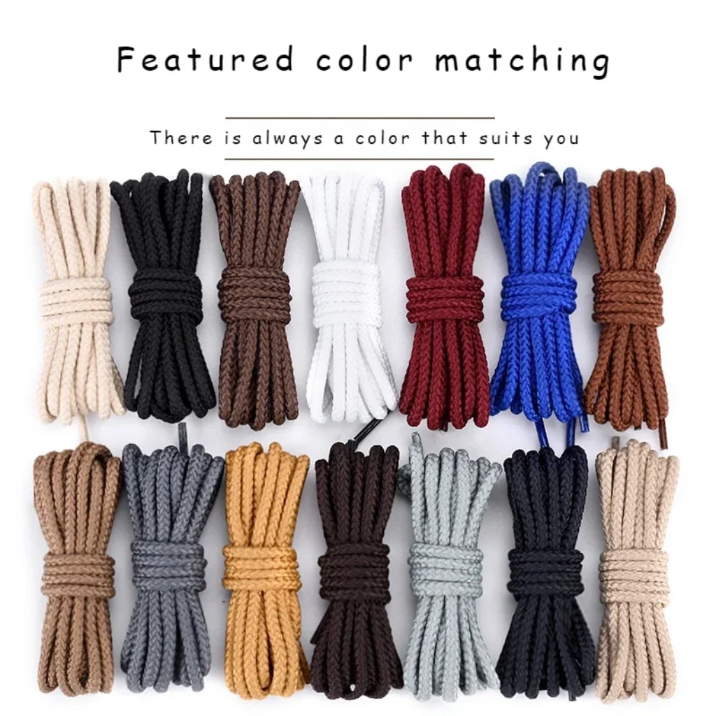 Leather Shoe Laces Solid round Rhubarb Tooling Boots