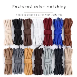 Leather Shoe Laces Solid round Rhubarb Tooling Boots