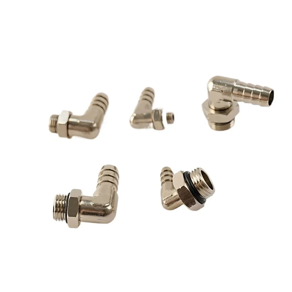 M5/6/8/10/12/14/16 4-15mm Hose Barb 360-Degree Rotatable Brass Elbow