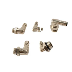 M5/6/8/10/12/14/16 4-15mm Hose Barb 360-Degree Rotatable Brass Elbow