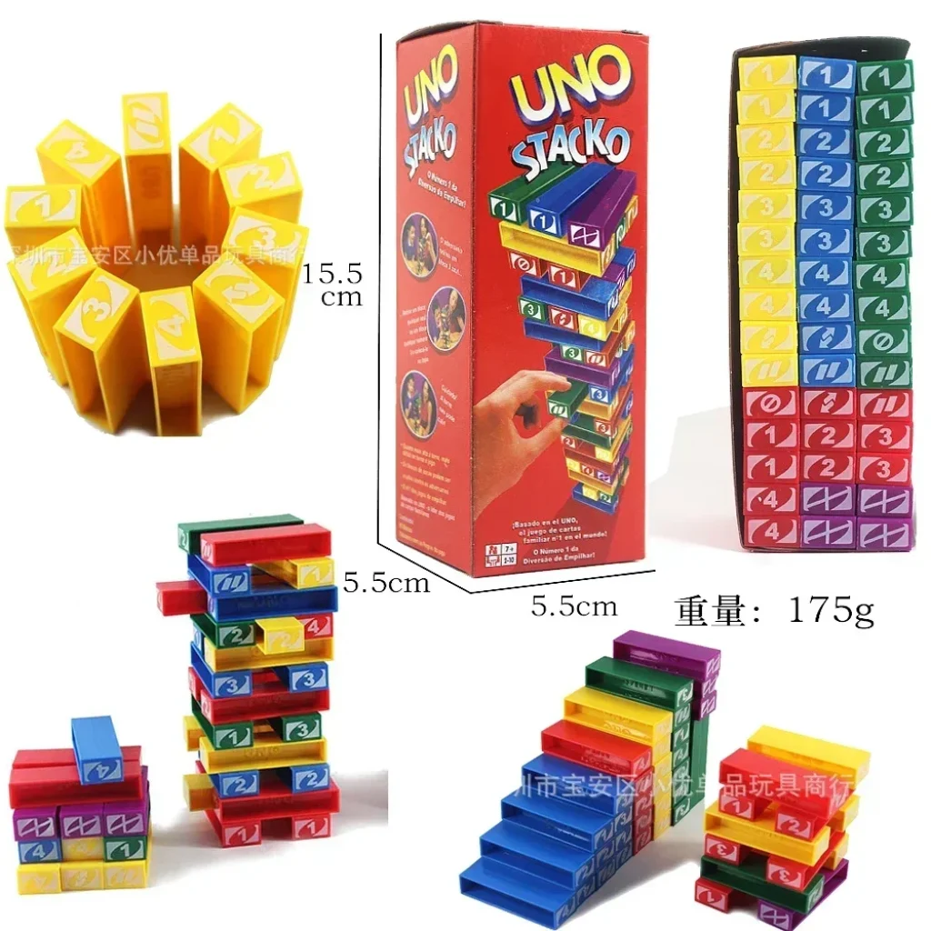 Mattel Stacko UNO Card Board Game, Family Entertainment