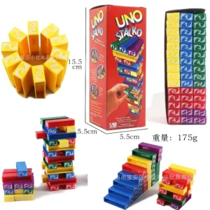 Mattel Stacko UNO Card Board Game, Family Entertainment