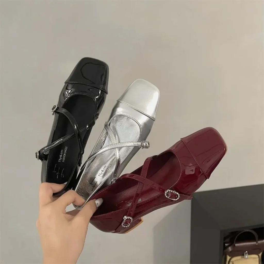 Medium Heeled Shoes Retro Mary Jane Single Shoes