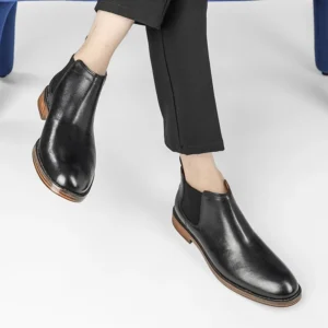 Men’s Business Fashion Dress Boots Genuine Leather Chelsea