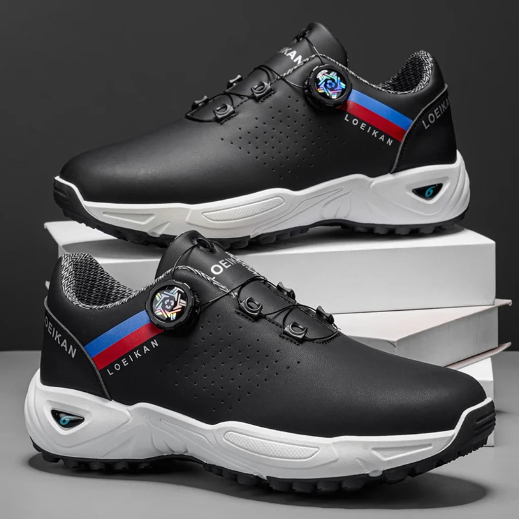 Men’s Golf Shoes Rotary Buckle – Breathable Non-slip