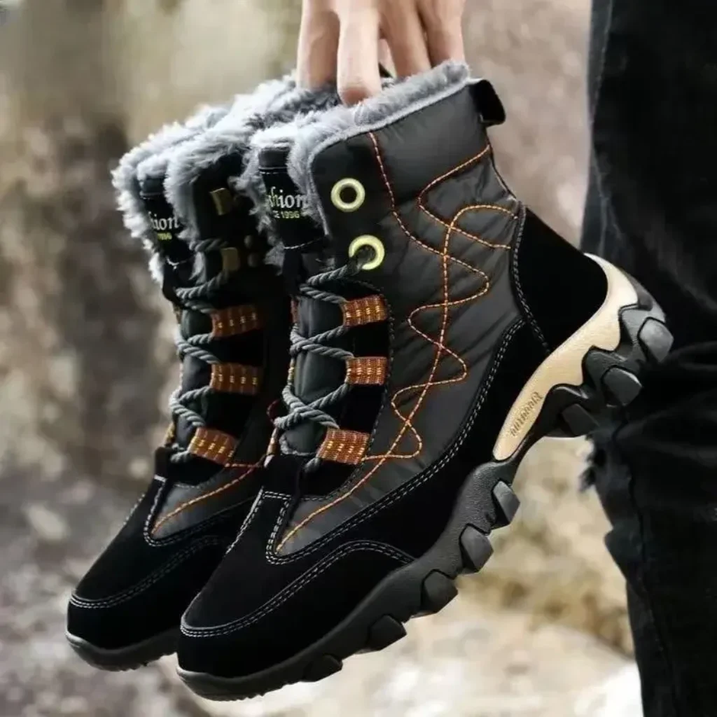 Men’s Winter Warm Fleece Lined Thickened Snow Boots