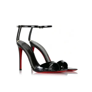 black patent leather high heels women slim heels