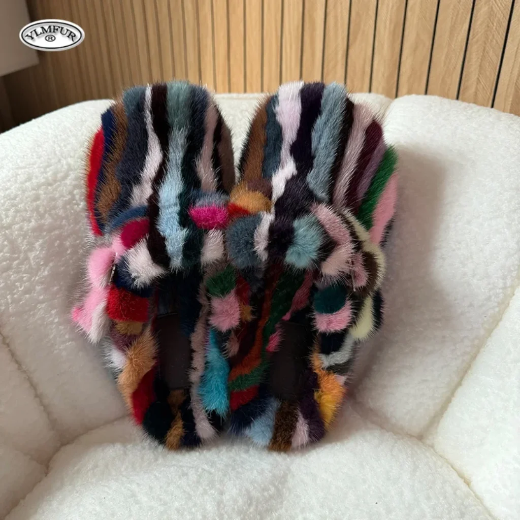 Girl Luxury Mink Fur Slippers Women’s Sandals Summer
