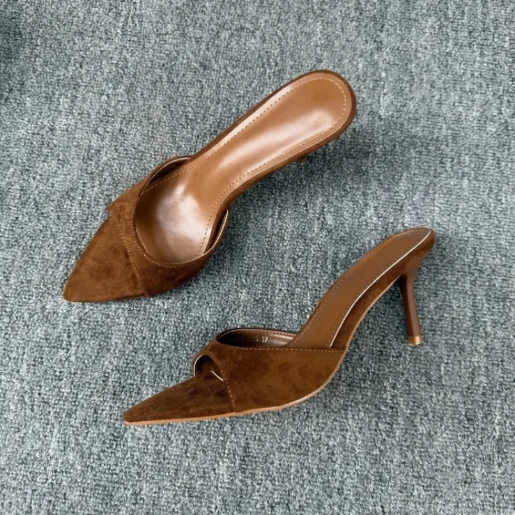 Sexy Thin High Heels Women Slippers Street Style