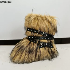 Winter Boots Women Faux Fur Snow Boots Warm