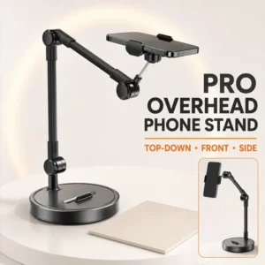Overhead Phone Stand Desktop Tripod Top Down Mobile