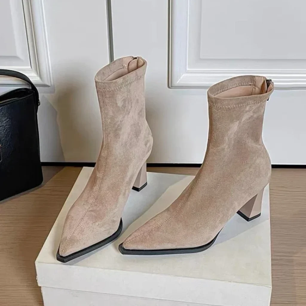 Pointed Toe Ankle Boots 2026 Fashionable Winter Women’s