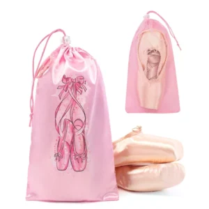 Portable Mesh Drawstring Dance Shoe Storage Pouch Breathable