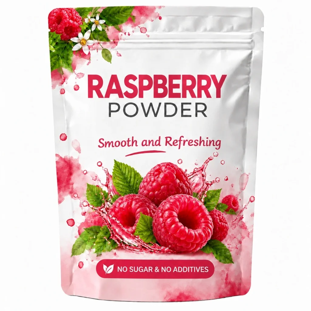 Raspberry Powder, Premium Fruit Powder, Fine Ground Texture,