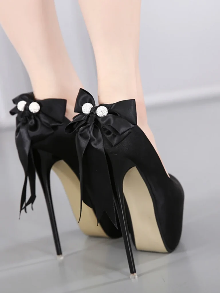 Sexy Silk Satin Surface High Heel Sandals Open