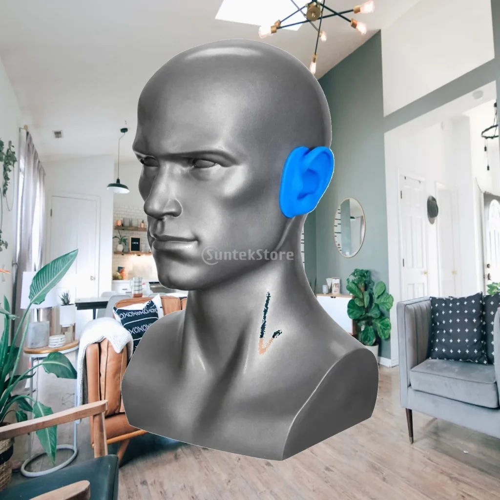 Silicone Head-and-Shoulders Mannequin Stable Headphone Testing Mannequin Realistic