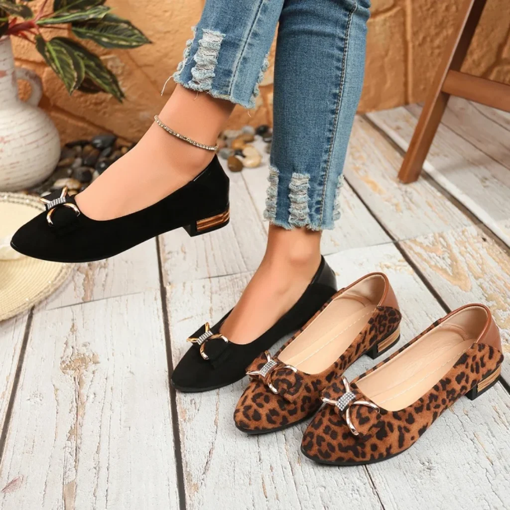 *Spring Autumn Pointed Square Heel Comfortable Casual Single