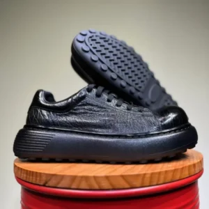 Spring Trendy Men’s Shoes Retro Handmade Round Toe