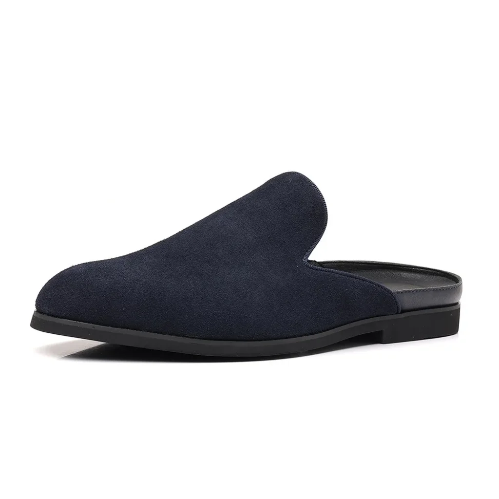 Suede Mules Man Loafers Formal Slippers Man Designer