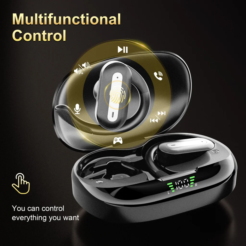 Tws Touch-Controlled Sports Wireless Bluetooth Earphones Power Display,