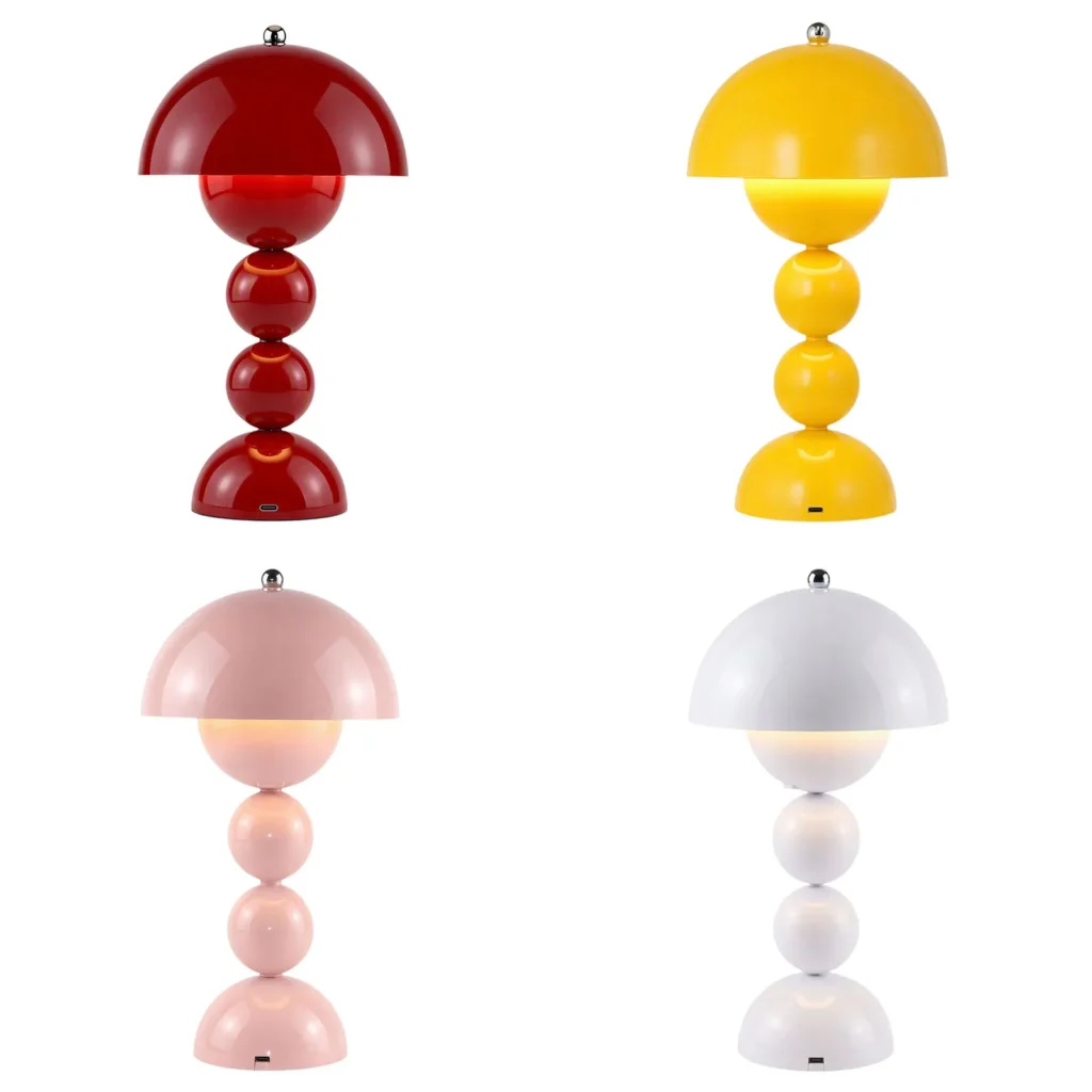 Vintage Mushroom Flower Bud Desk Lamp USB LED