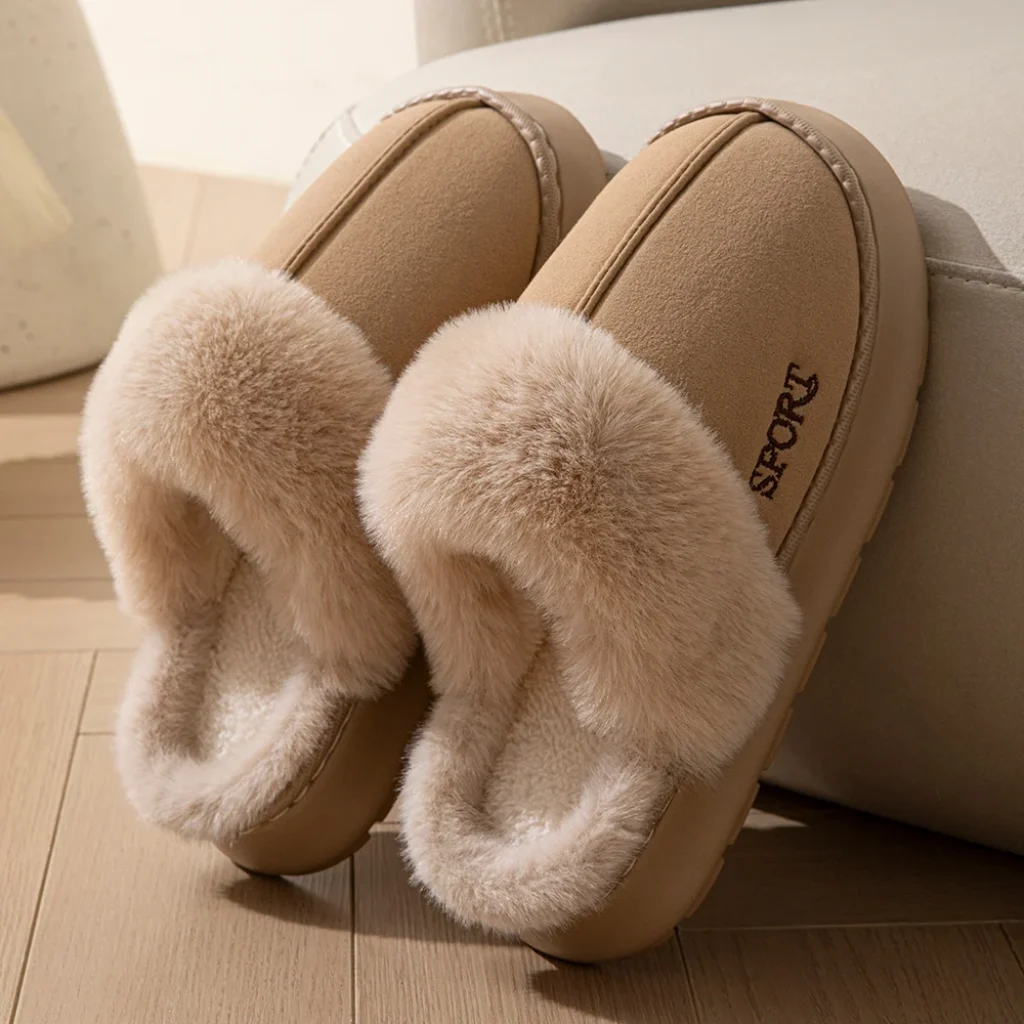 Winter Indoor Women’s Slippers Warm Non-slip Fuzzy Thick