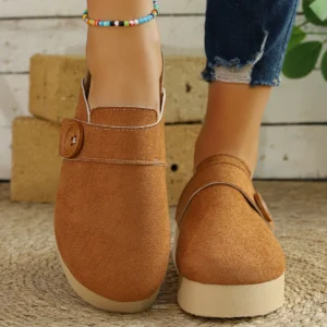 Women Simple Soft Bottom Platform Baotou Slippers Spring
