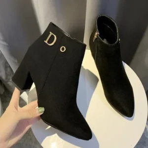 Womens Boots Retro Suede Leather Casual Boots Temperament