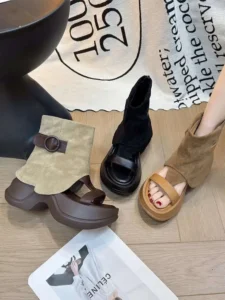 Women’s Thick Heel Sandals Summer Style Short Tube
