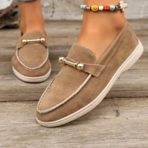 Women’s Vintage British Style Flat Shoes 2026 Solid
